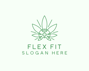 Medical Marijuana Outline logo design