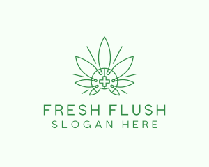 Medical Marijuana Outline logo design