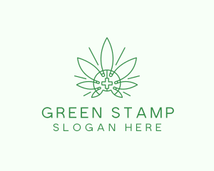 Medical Marijuana Outline logo design