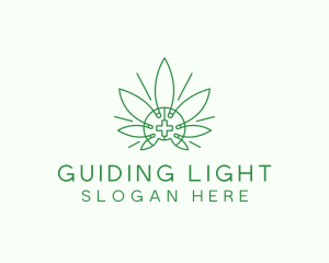 Medical Marijuana Outline logo design