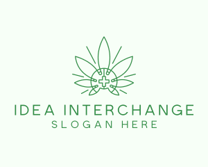 Medical Marijuana Outline logo design