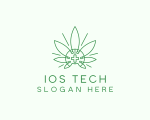 Medical Marijuana Outline logo design