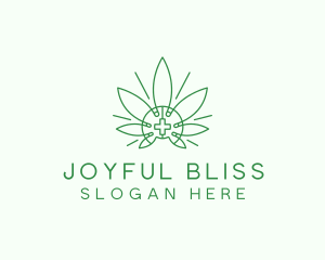 Medical Marijuana Outline logo design