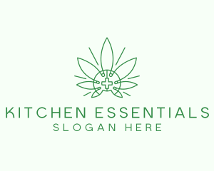 Medical Marijuana Outline logo design