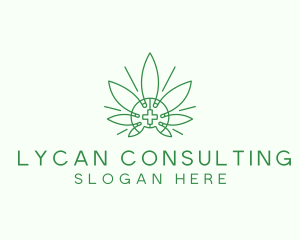 Medical Marijuana Outline logo design