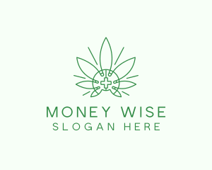 Medical Marijuana Outline logo design