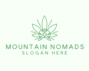 Medical Marijuana Outline logo design