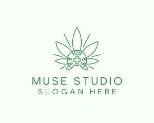 Medical Marijuana Outline logo design