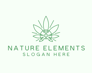 Medical Marijuana Outline logo design