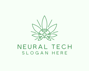 Medical Marijuana Outline logo design