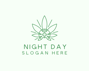 Medical Marijuana Outline logo design