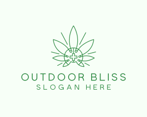 Medical Marijuana Outline logo design