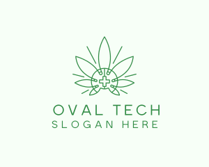 Medical Marijuana Outline logo design