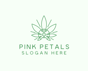 Medical Marijuana Outline logo design