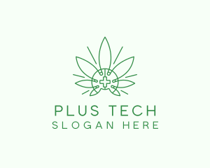 Medical Marijuana Outline logo design