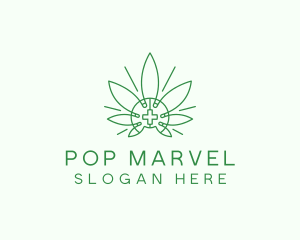 Medical Marijuana Outline logo design