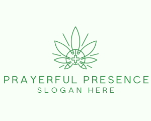 Medical Marijuana Outline logo design