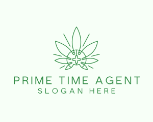 Medical Marijuana Outline logo design