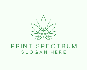 Medical Marijuana Outline logo design