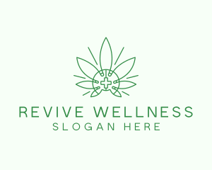 Medical Marijuana Outline logo design