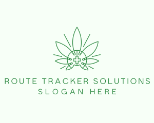 Medical Marijuana Outline logo design