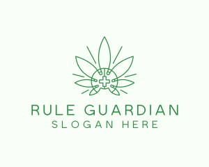 Medical Marijuana Outline logo design