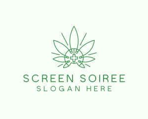 Medical Marijuana Outline logo design