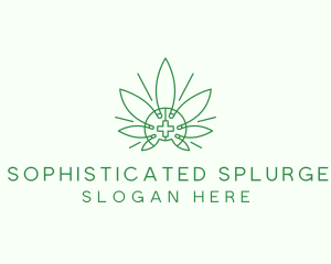 Medical Marijuana Outline logo design