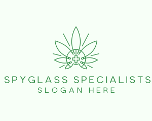 Medical Marijuana Outline logo design