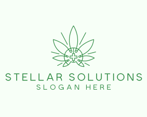 Medical Marijuana Outline logo design