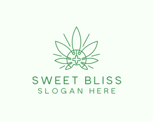 Medical Marijuana Outline logo design