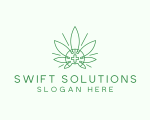 Medical Marijuana Outline logo design