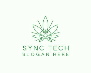 Medical Marijuana Outline logo design