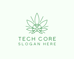 Medical Marijuana Outline logo design