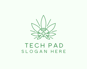 Medical Marijuana Outline logo design