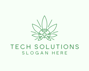 Medical Marijuana Outline logo design