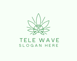 Medical Marijuana Outline logo design