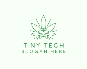 Medical Marijuana Outline logo design