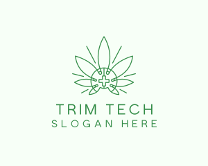 Medical Marijuana Outline logo design