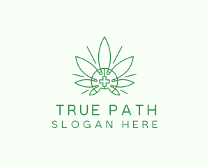 Medical Marijuana Outline logo design