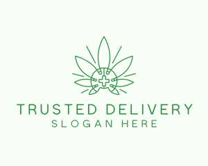 Medical Marijuana Outline logo design