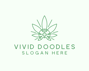 Medical Marijuana Outline logo design