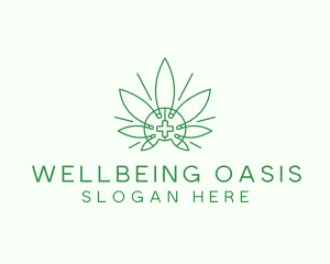 Medical Marijuana Outline logo design