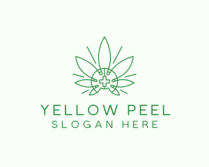 Medical Marijuana Outline logo design