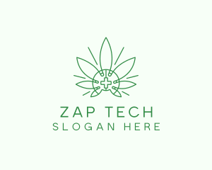 Medical Marijuana Outline logo design