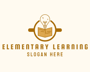 Light Bulb Learning Book logo design