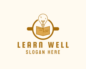 Light Bulb Learning Book logo design