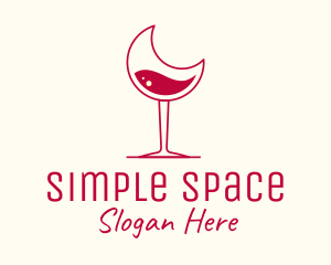 Moon Wine Glasss logo design