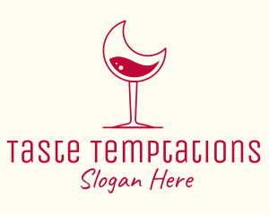 Moon Wine Glasss logo design