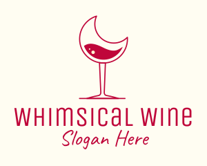 Moon Wine Glasss logo design